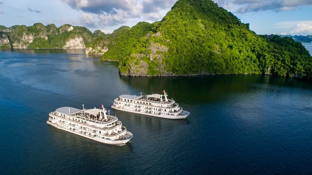 Paradise Elegance Cruise is rated as one of the top luxury cruises in Halong Bay, Vietnam