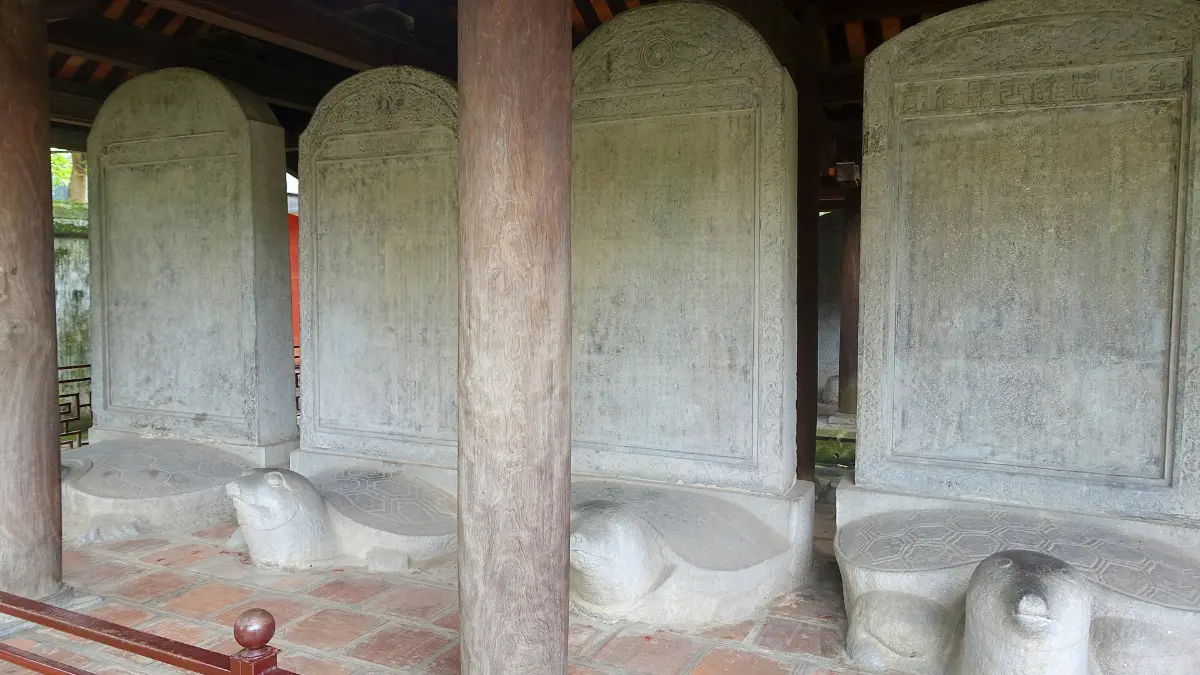 82 Doctors' Stelae on stone turtles Doctors' Stelae standing on stone turtles at the Temple of Literature Hanoi