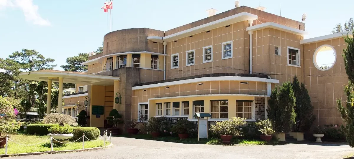 Art Deco facade of Bao Dai Summer Palace (Palace III), Dalat