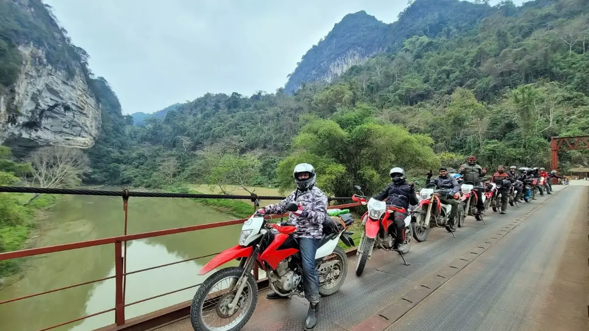 River bridge on the road to Bao Lac
