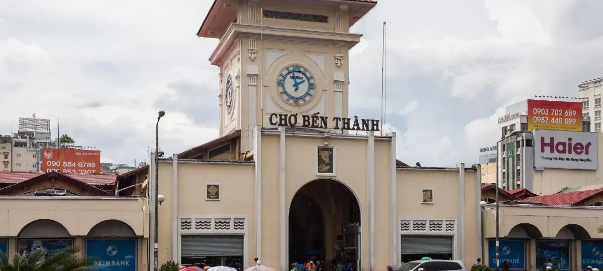 Ben Thanh Market and its clock tower, Ho Chi Minh City