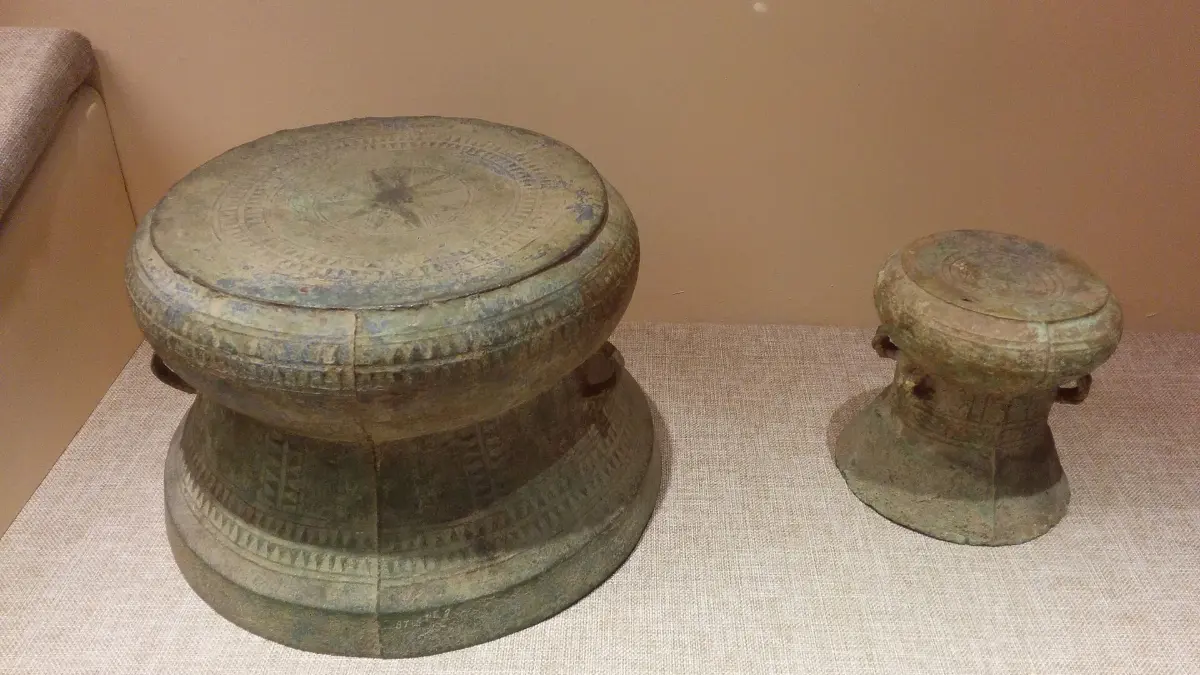 Bronze Drums, National Museum of Vietnamese History Ancient bronze drums on display at the National Museum of Vietnamese History, Hanoi