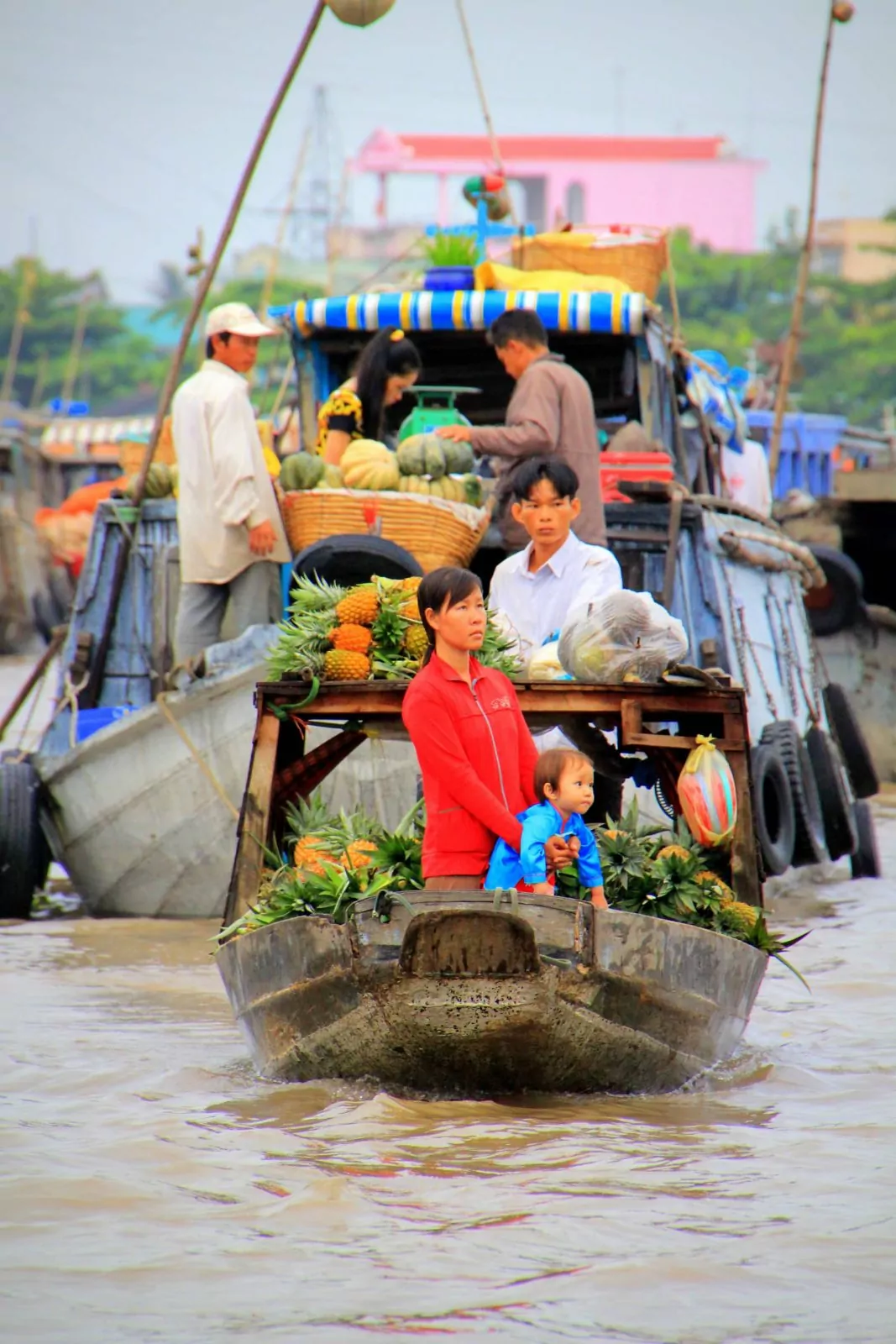 Floating market morning