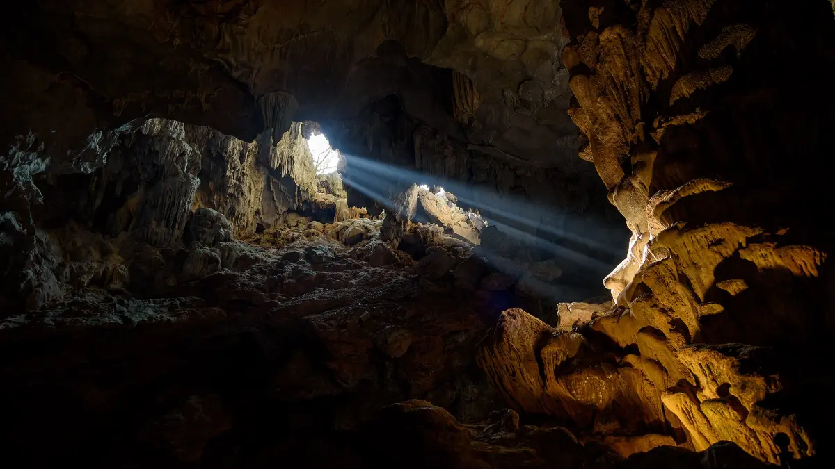 Dau Go Cave, Halong Bay Stalactites and rock formations inside Dau Go Cave, Halong Bay