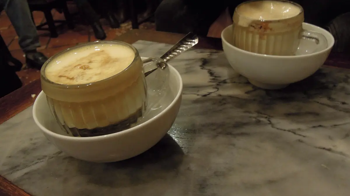 Egg Coffee (Ca Phe Trung), Hanoi Cup of Hanoi egg coffee (ca phe trung) with whipped egg-yolk foam