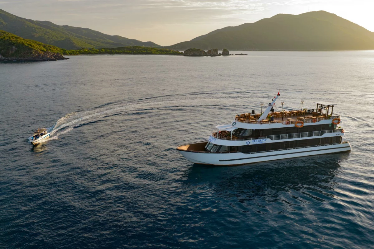 The Legend and its tender boat – Emperor Cruises Legend Nha Trang