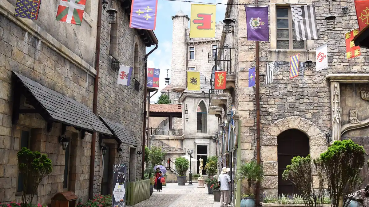 French Village, Ba Na Hills European-style buildings of the French Village at Ba Na Hills, Da Nang