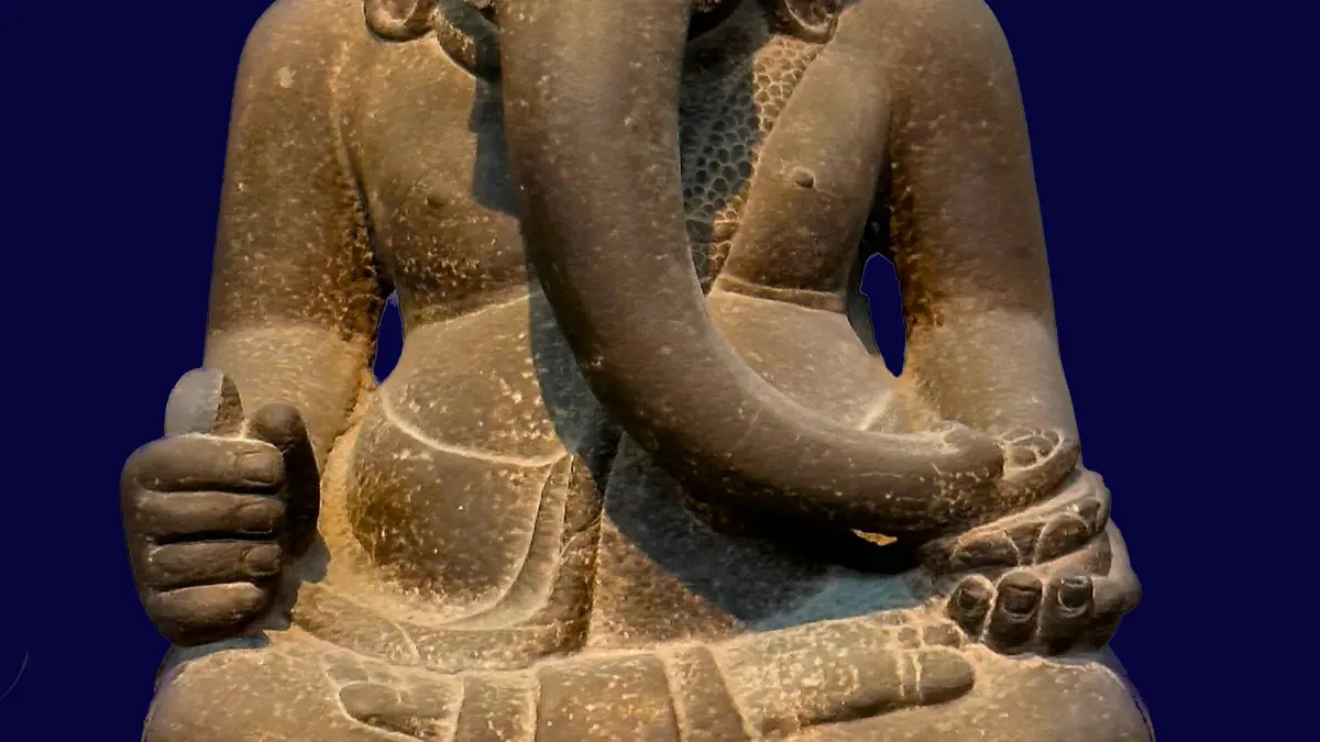 Cham Hindu statue of Ganesha in the Museum of Cham Sculpture, Da Nang