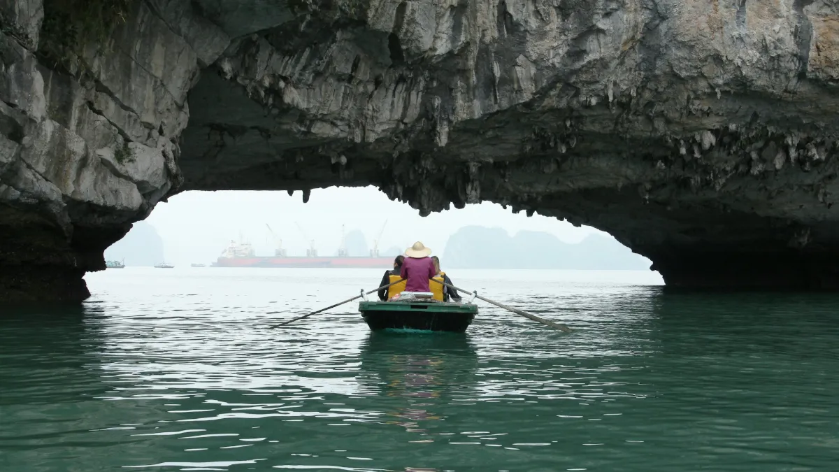 Halong Bay – Bamboo Boat through a Sea Cave