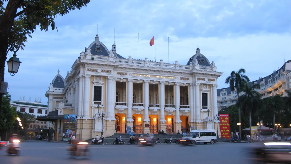 Hanoi Opera House and August Revolution Square Hanoi Opera House seen from August Revolution Square