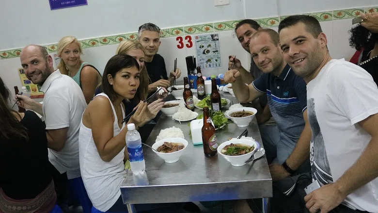 Street food dinner in Hanoi