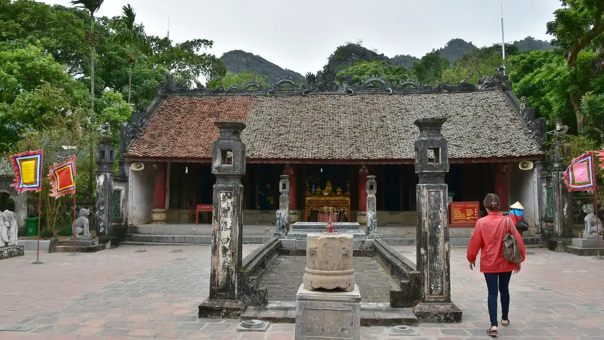 Temple Courtyard at Hoa Lu Ancient Capital Courtyard and wooden hall of a temple in the Hoa Lu ancient capital, Ninh Binh