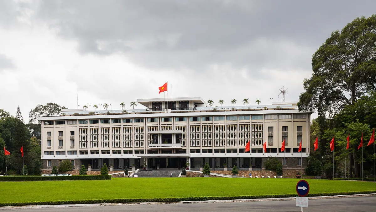 Independence Palace – Facade and Lawn