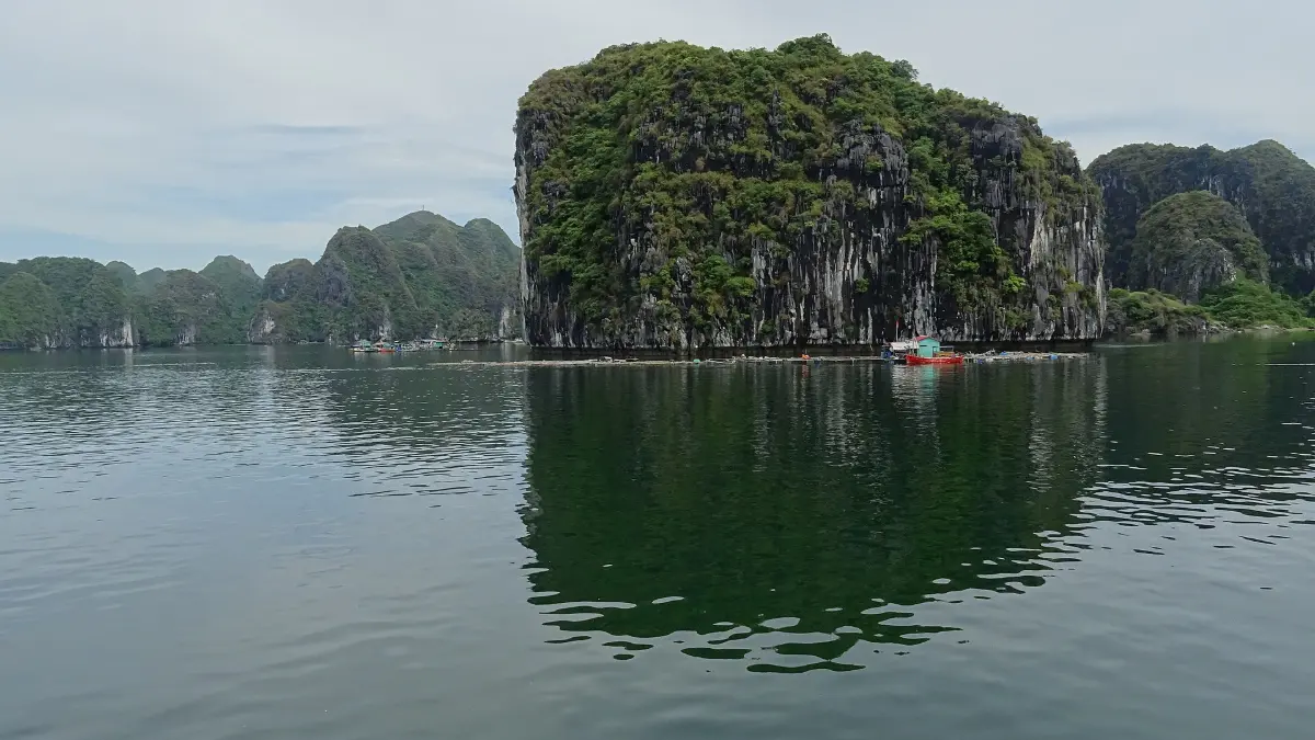 Islets of Lan Ha Bay Small limestone islets in the clear water of Lan Ha Bay