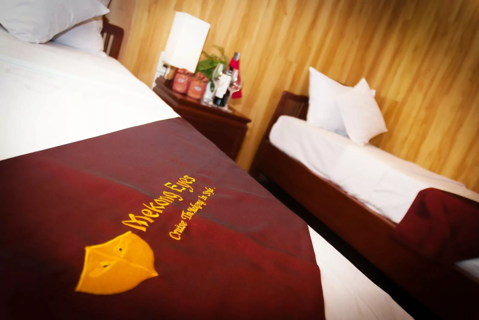 Double cabin on the Mekong Eyes Classic river cruiser