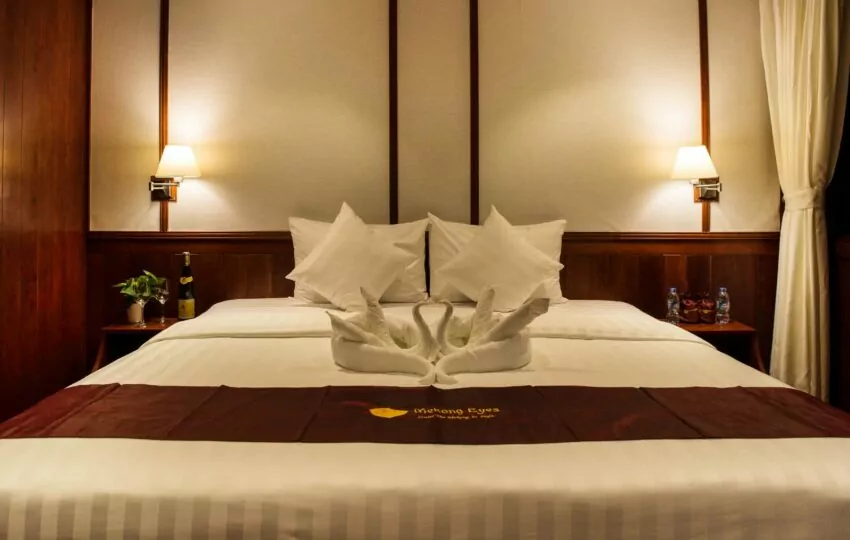 Superior cabin with panoramic window on the Mekong Eyes Explorer