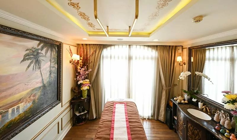 Treatment room at the Princess Spa on board the Mekong Princess