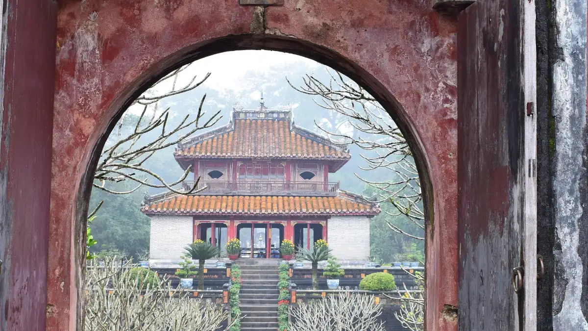 Minh Mang Tomb Grounds, Hue Buildings and gardens in the grounds of Minh Mang Tomb, Hue