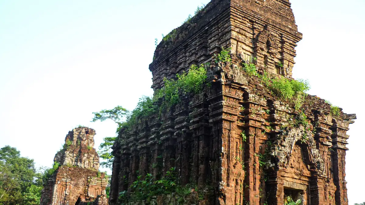 My Son Sanctuary Ruins Ruined brick temples in the jungle valley of My Son Sanctuary