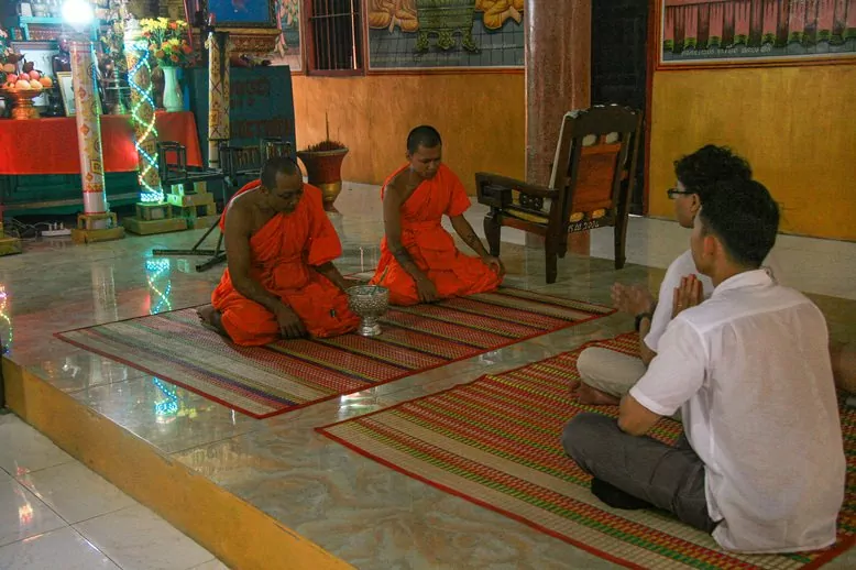 Ceremony at the Khmer pagoda