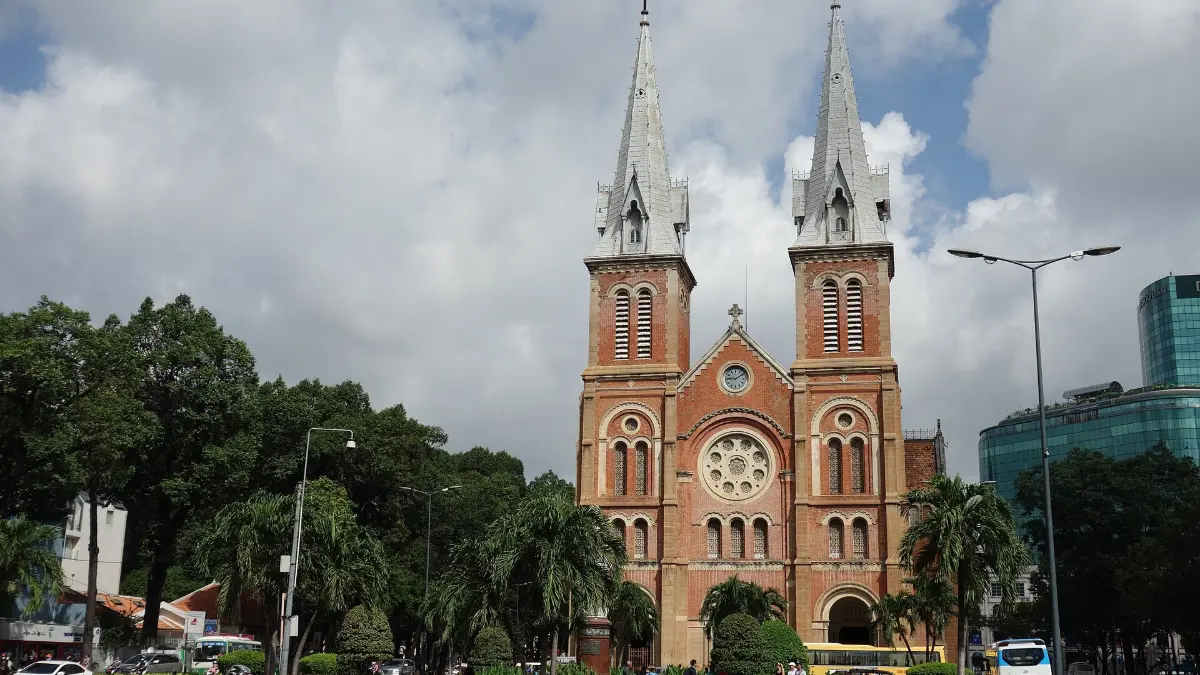 Notre-Dame Cathedral Square, Saigon Notre-Dame Cathedral Basilica of Saigon seen from the square in front