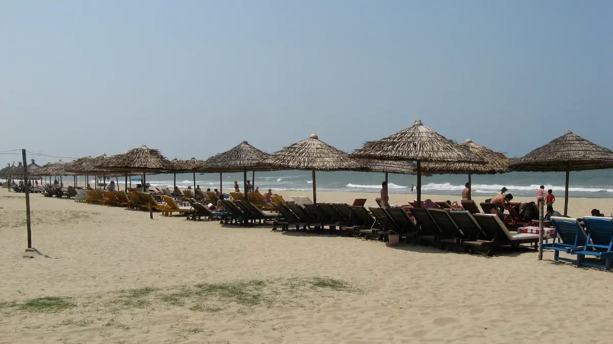Parasols at Cua Dai Beach Thatched parasols on Cua Dai Beach, Hoi An