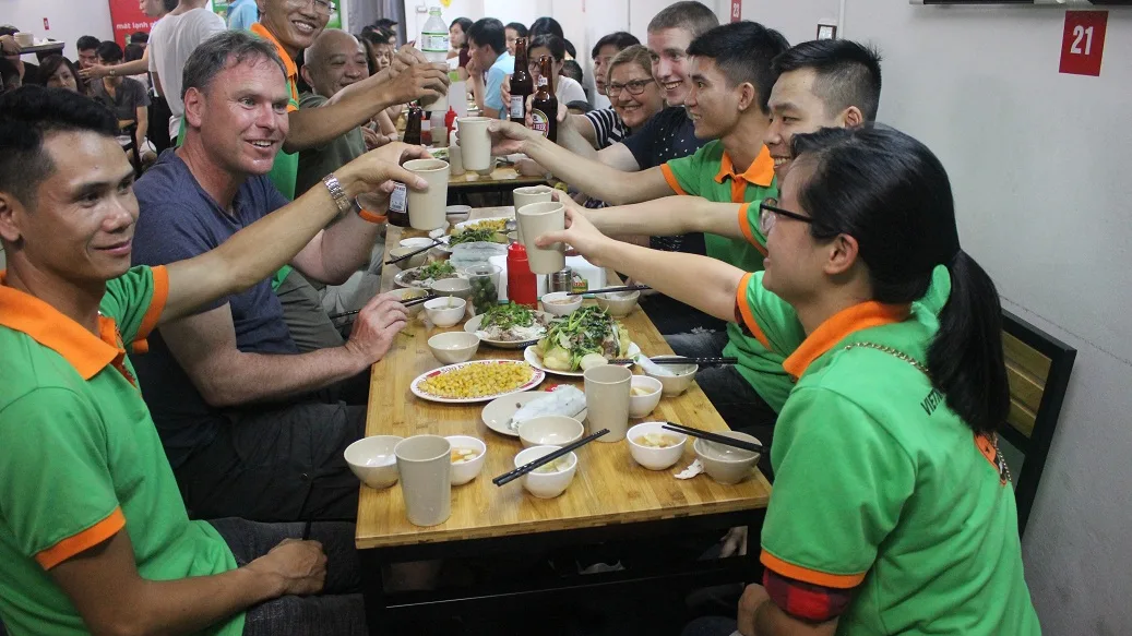 Cheers on the Saigon street food tour