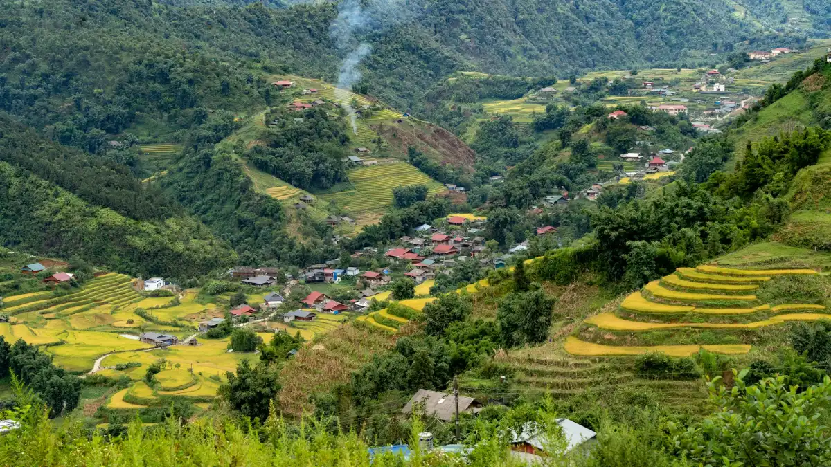 Village in a Sapa Valley