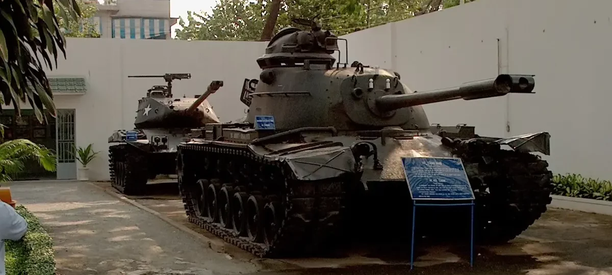 American tank displayed in the courtyard of the War Remnants Museum, Ho Chi Minh City