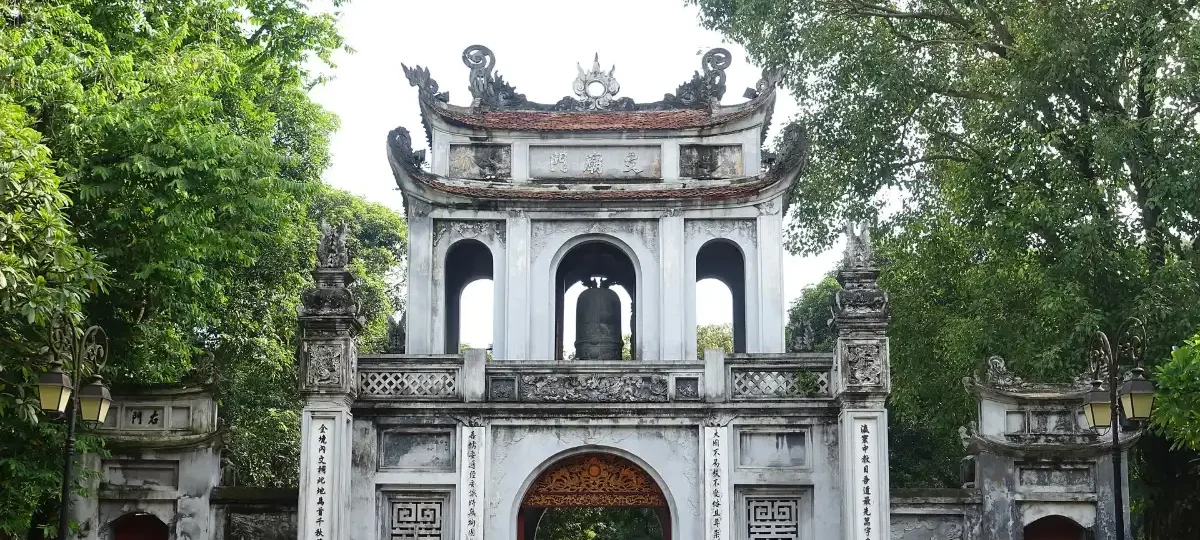 Van Mieu Gate, the main entrance of the Temple of Literature in Hanoi