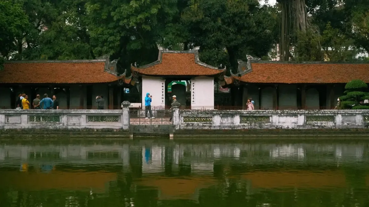 Temple of Literature pond – Hanoi Incense Craft Village & City Group Tour
