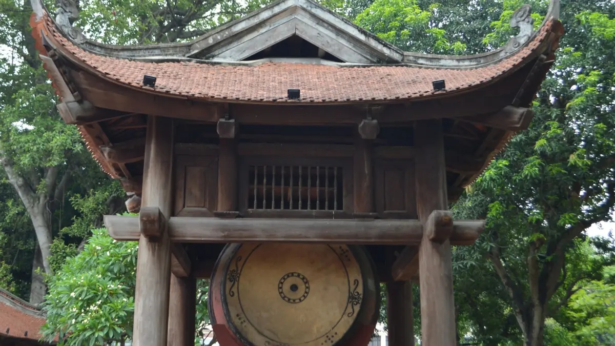 Drum pavilion at Thai Hoc, Temple of Literature Drum pavilion in the Thai Hoc courtyard of the Temple of Literature Hanoi