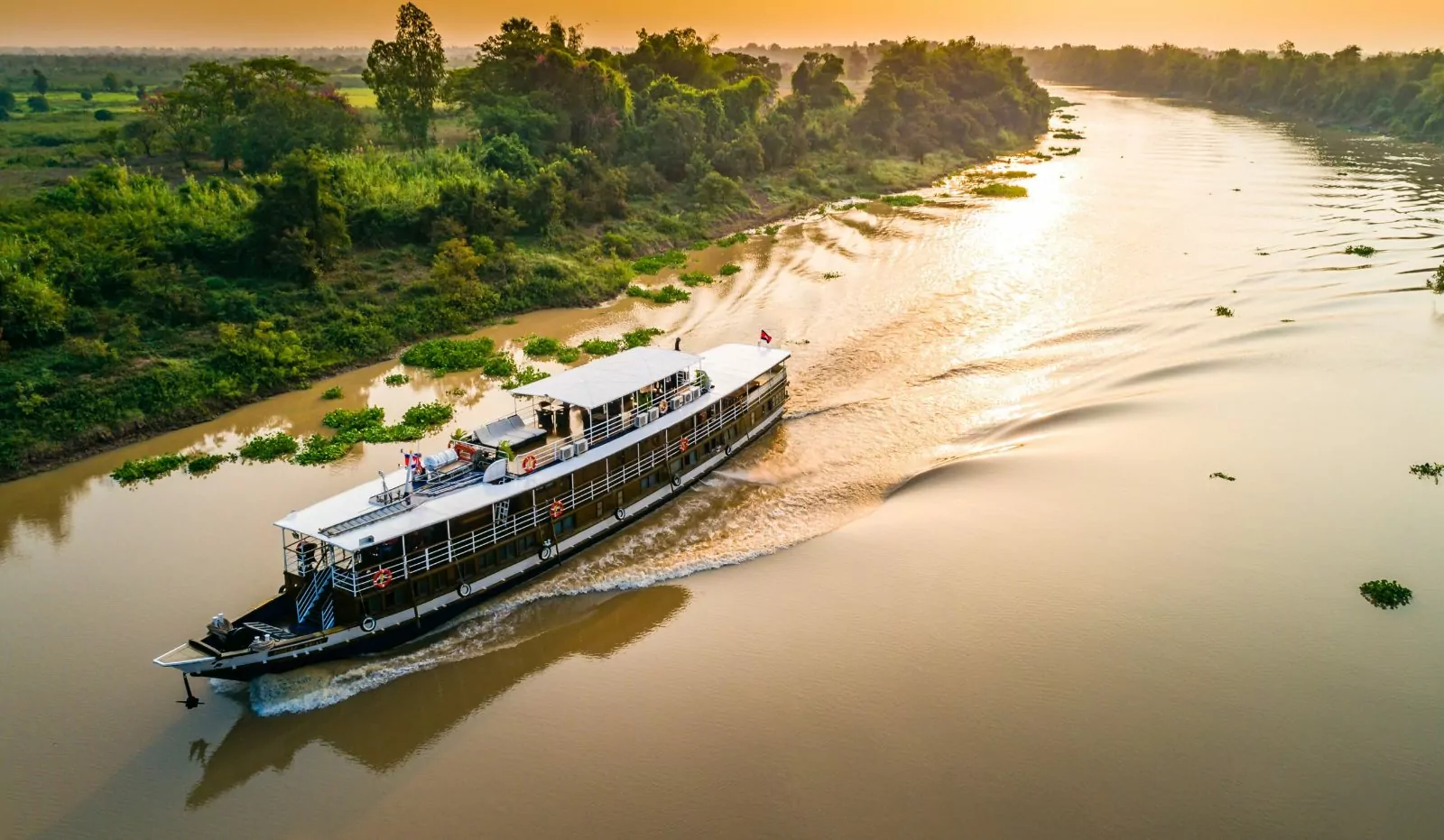 A narrow channel only small ships can reach