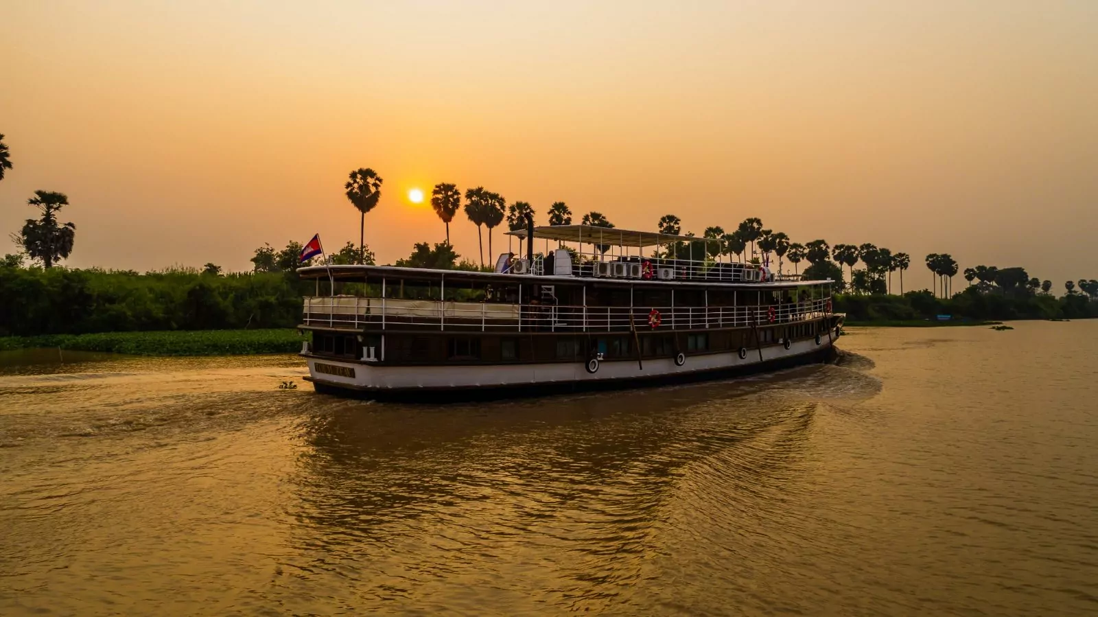 Sunset cruising on the Mekong