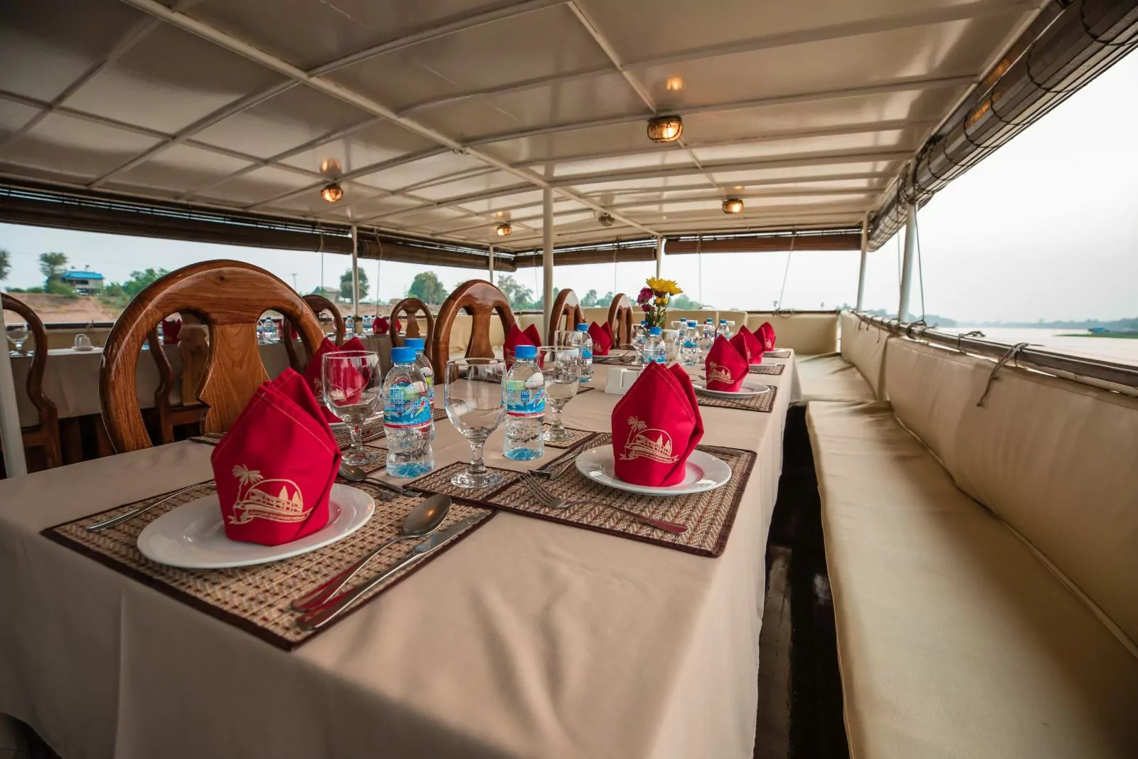 Dinner table on board