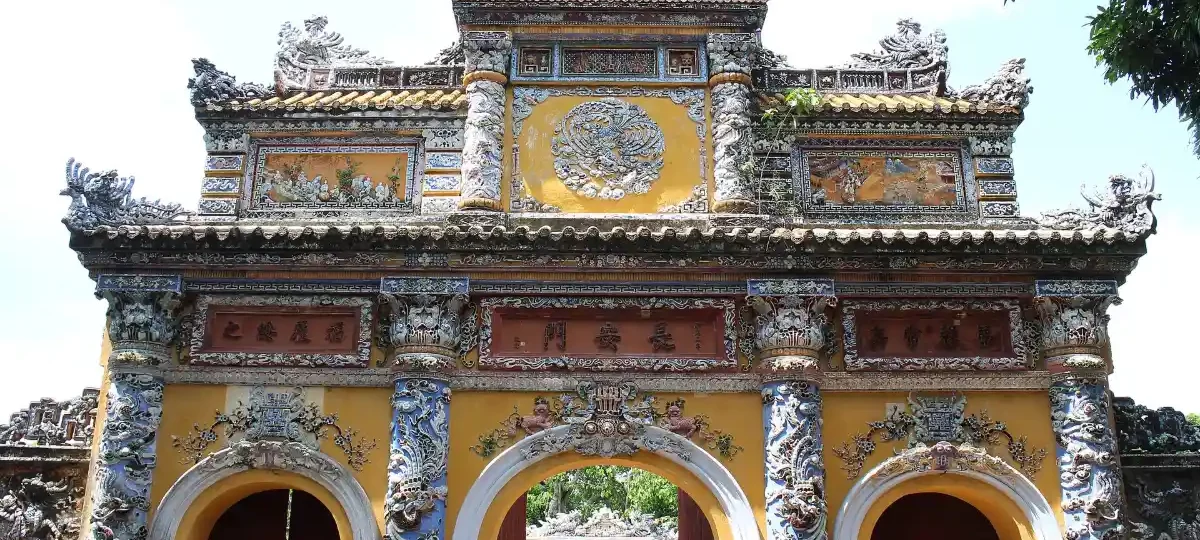 Colourful Truong An gate in the Hue Imperial City (Dai Noi)