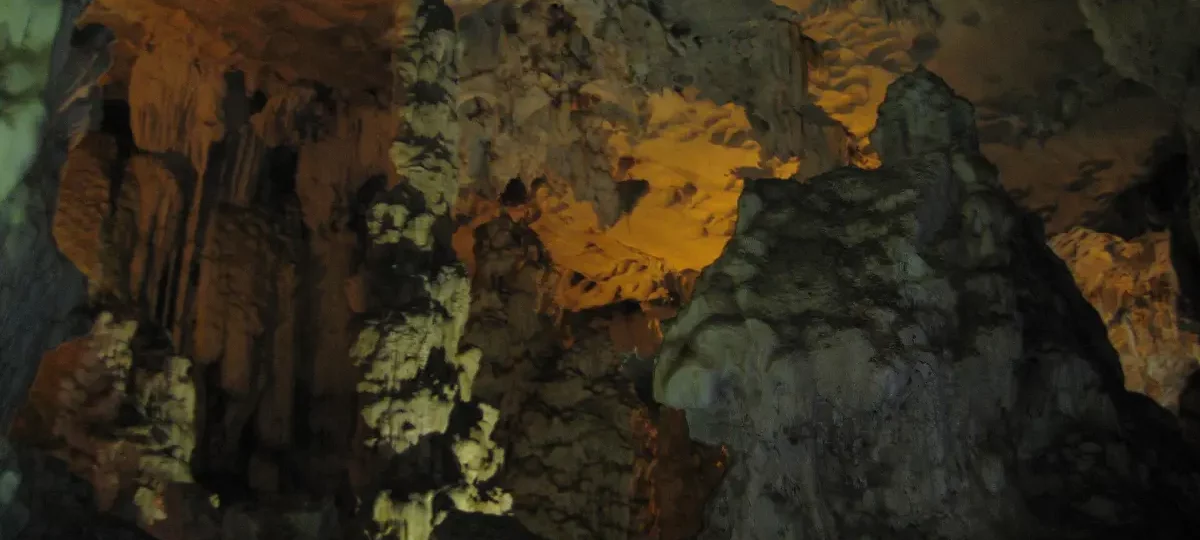 Stalactites inside Van Trinh Cave near Kenh Ga, Ninh Binh