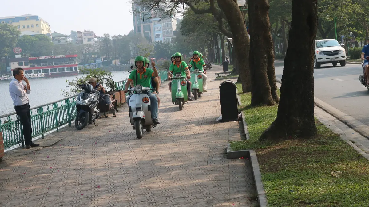Riding along West Lake