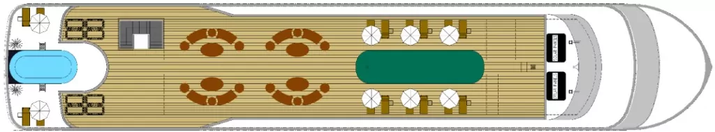 Victoria Mekong deck plan: Sky Deck with mini-golf and sun loungers