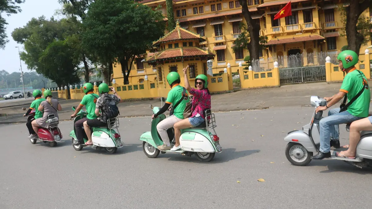 Vespa ride through Ba Dinh